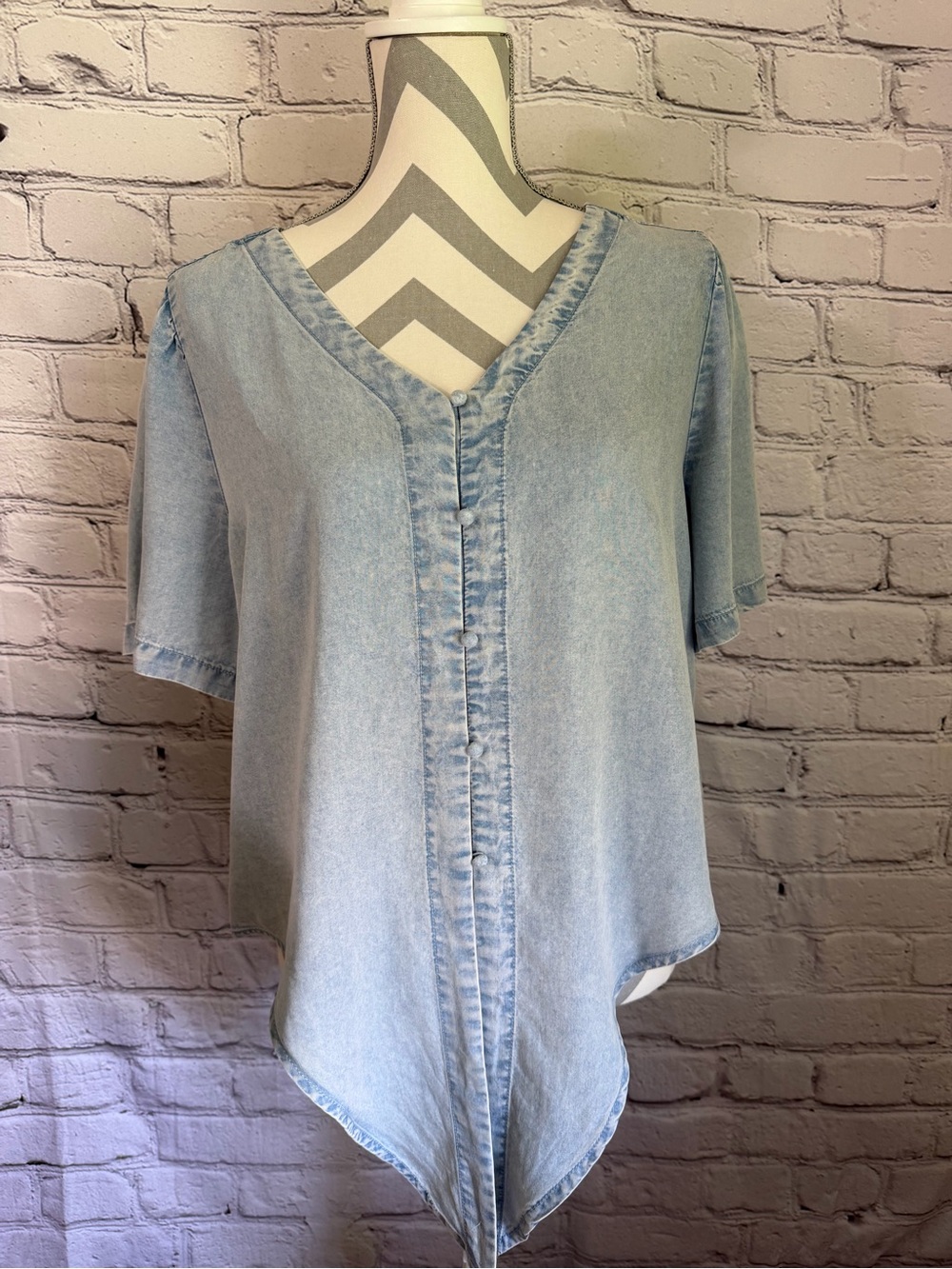 Jane + Delancey Lyocell Tie Front Blouse